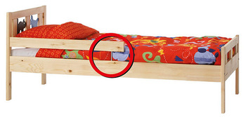 kids bed with wood sides