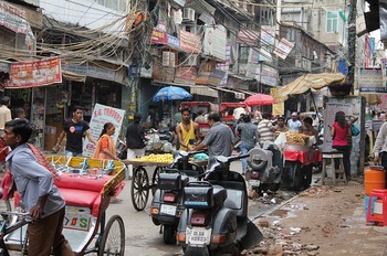street and market in India