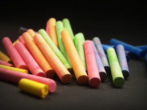 pieces of colorful chalk