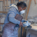 fabricator sanding slab